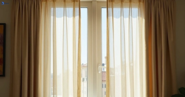 Dusty and dull curtains in lakemba-nsw before steam cleaning